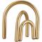 8" Gold Metal Geometric Overlapping Arch Sculpture